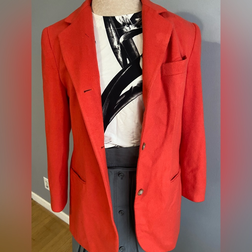 Brooks Brothers wool/cashmere blend orange blazer VINTAGE size 6